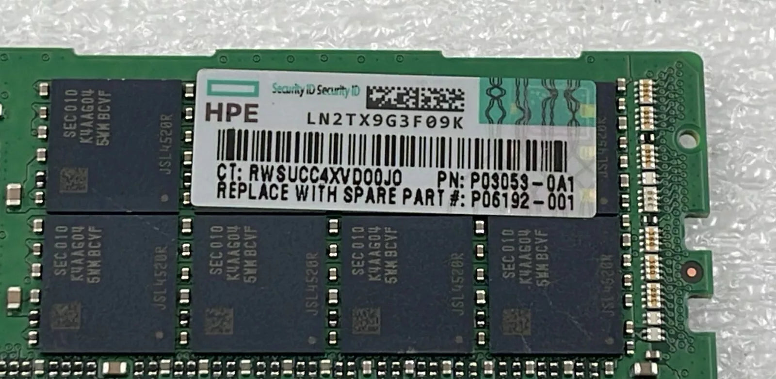Samsung 64GB 2Rx4 PC4-2933Y M393A8G40MB2-CVFBY Server Memory RAM *Korea* *HPE*