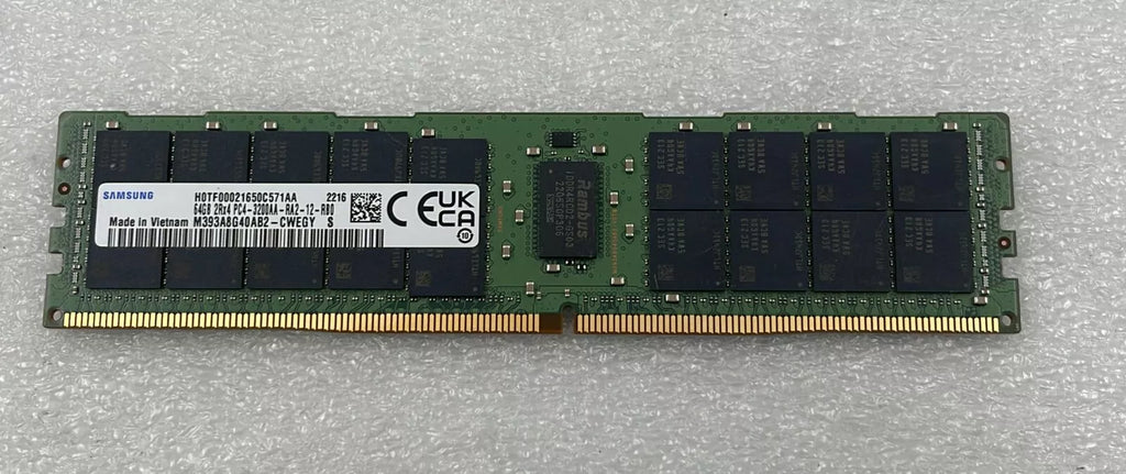 Samsung 64GB 2Rx4 PC4-3200AA M393A8G40AB2-CWEGY Server Memory RAM
