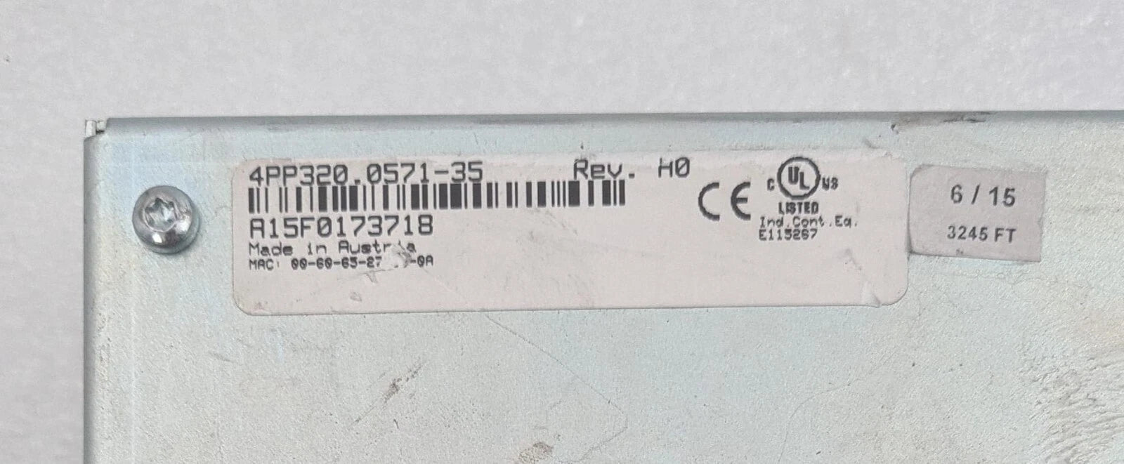 FOR PARTS - B&R Automation Power Panel 300 4PP320.0571-35 Rev. H0