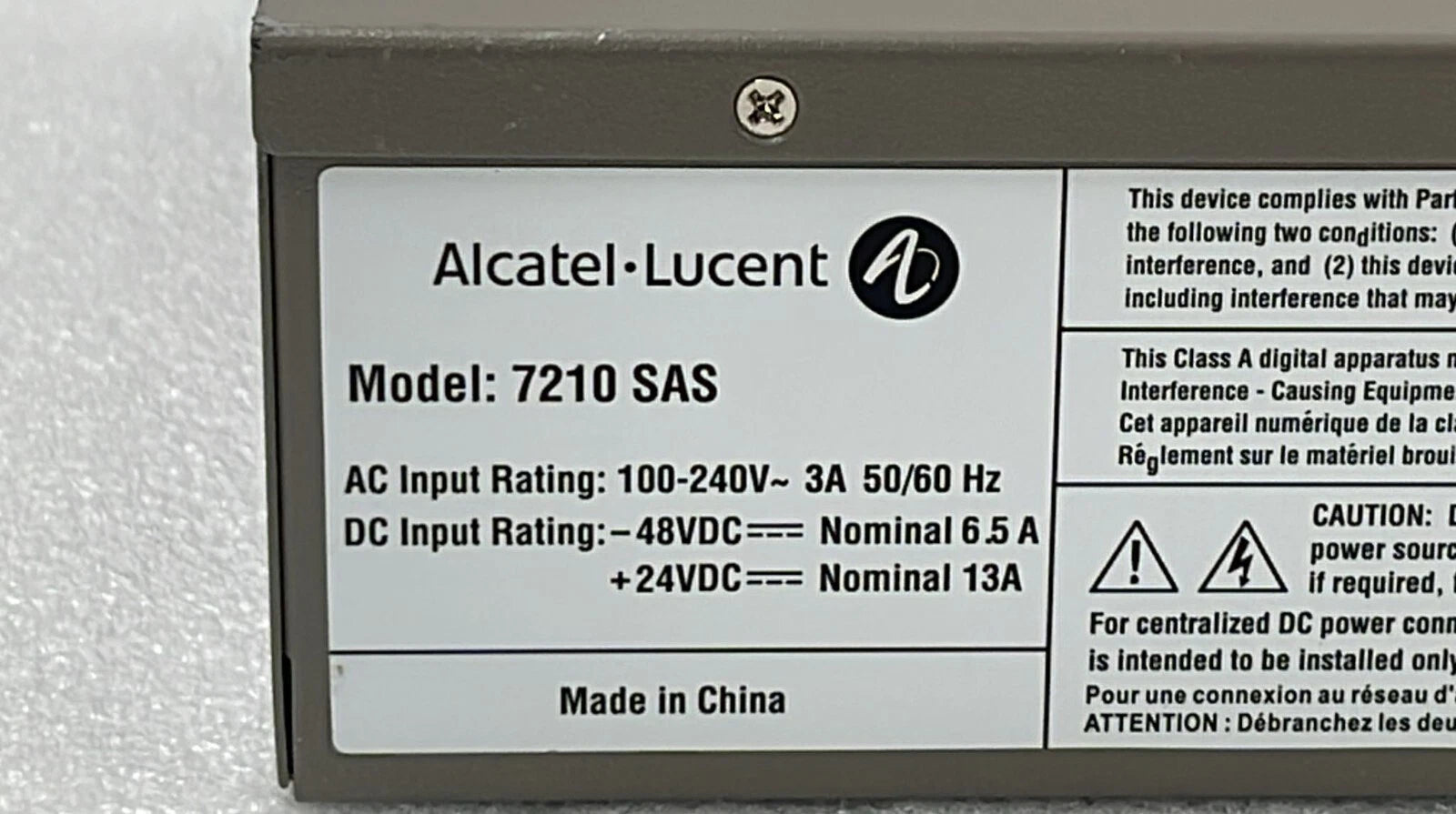 Nokia Alcatel-Lucent 7210 SAS-T Service Access Switch 12-SFP 10-TX 4-XFP
