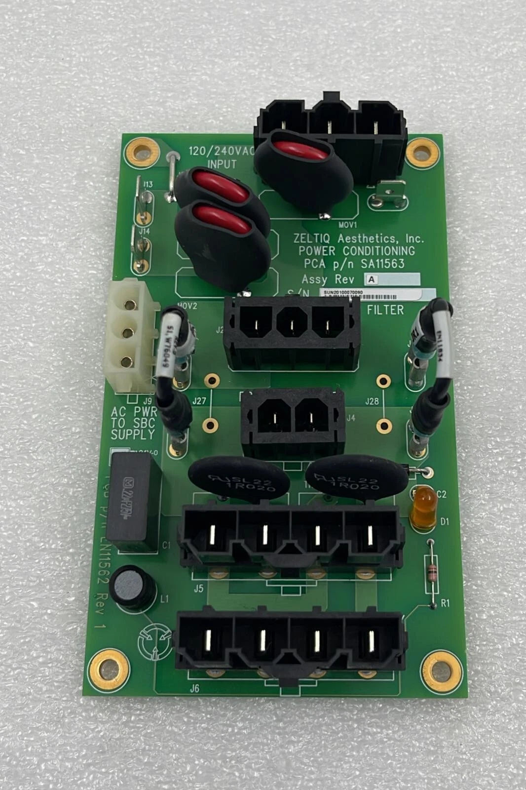 Zeltiq Aesthetics Power Conditioning PCA SA11563-A board for CoolSculpting system power regulation