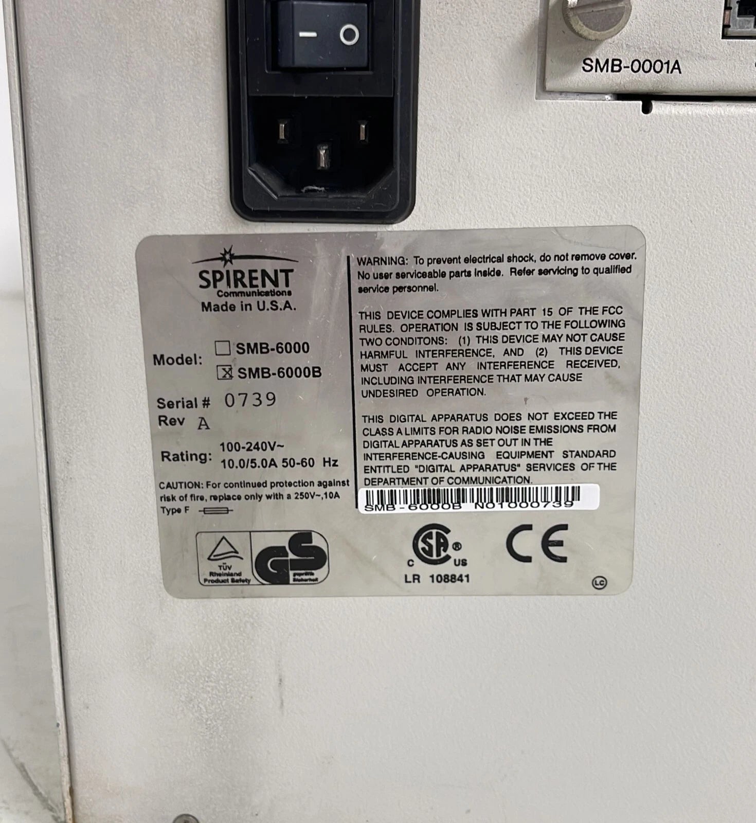 Spirent SmartBits SMB-6000B Multi performance Analysis System W/ 2* LAN-3101A