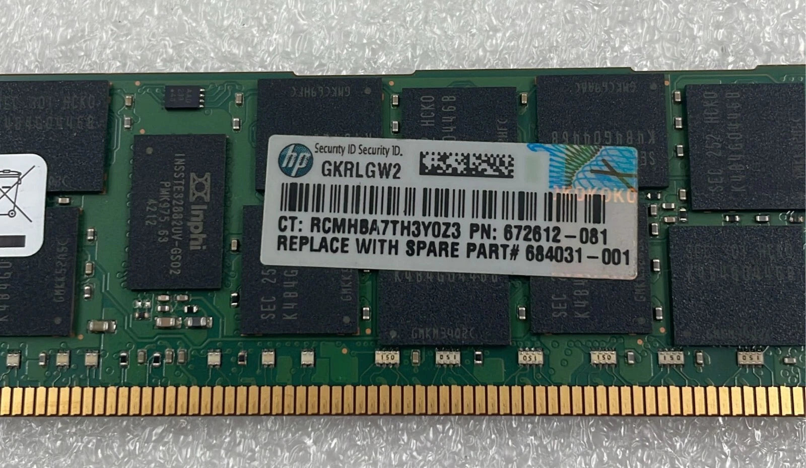 [LOT 15] SAMSUNG 16GB 2Rx4 PC3-12800R DDR3 M393B2G70BH0-CK0Q9 Server Memory RAM