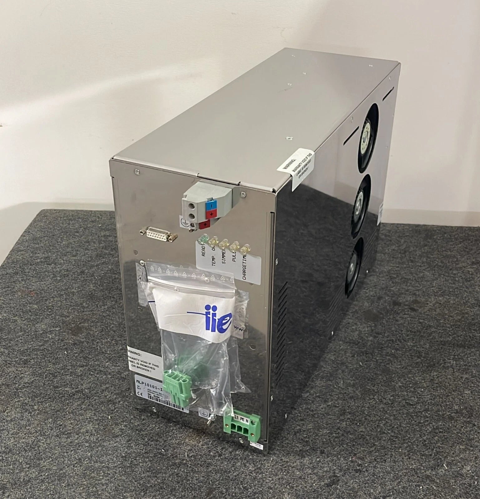 iie MLP10101 pump controller angled side view with fans