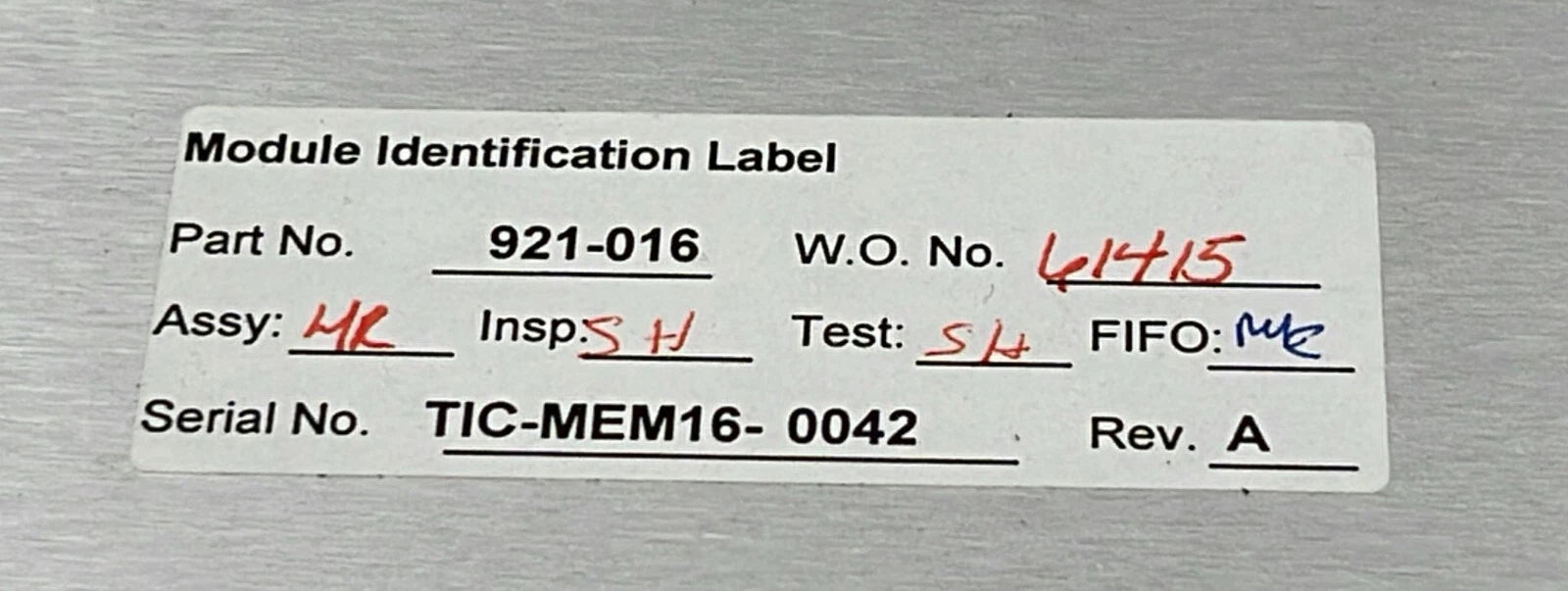 Brook Automation Module 921-016 Micro Memory MM-6260A