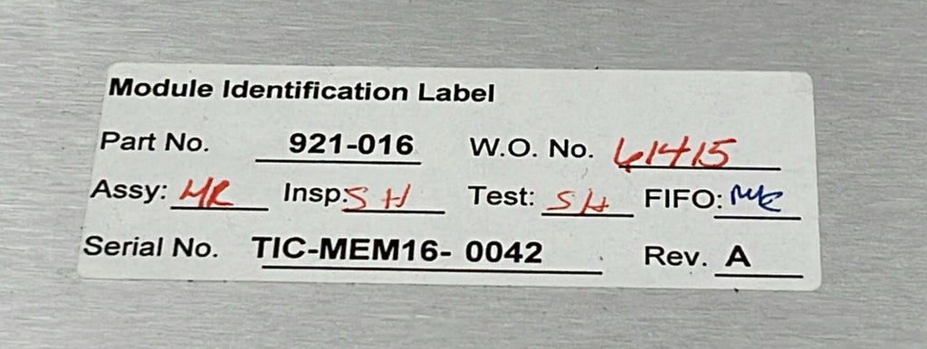 Brook Automation Module 921-016 Micro Memory MM-6260A