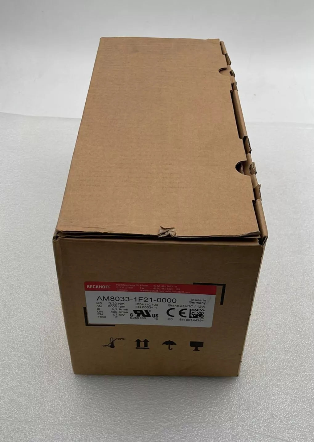 **NEW** BECKHOFF AM8033-1F21-0000 Servo Motor 6000rpm 1.7kW 24VDC