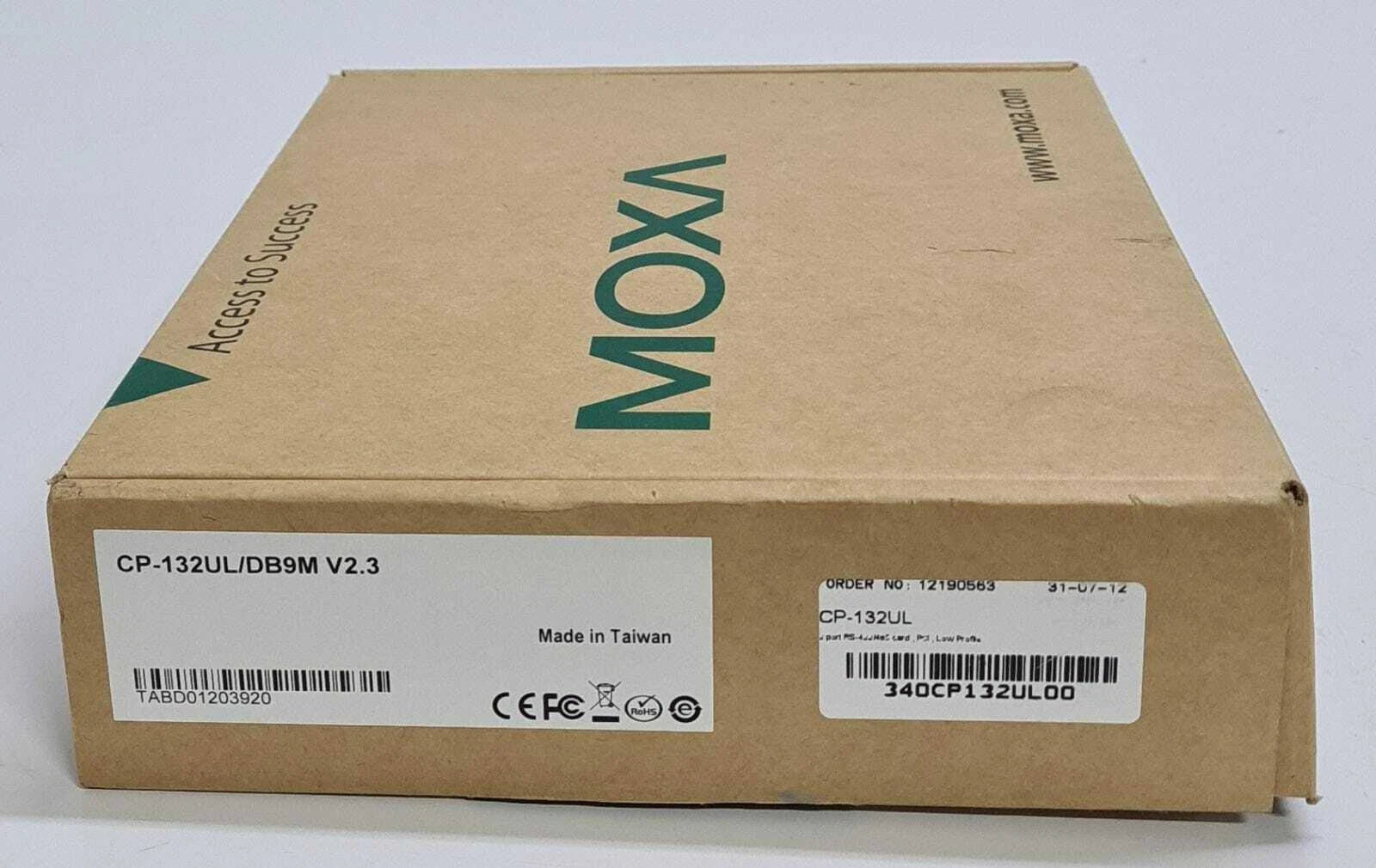 NEW - MOXA CP-132UL / DB9M2 Port Universal Low Profile PCI Board