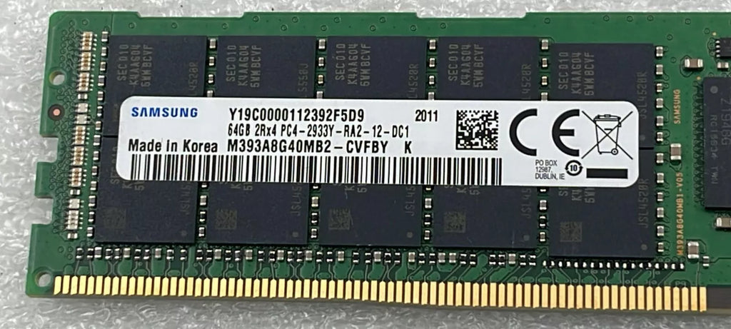 Samsung 64GB 2Rx4 PC4-2933Y M393A8G40MB2-CVFBY Server Memory RAM *Korea* *HPE*