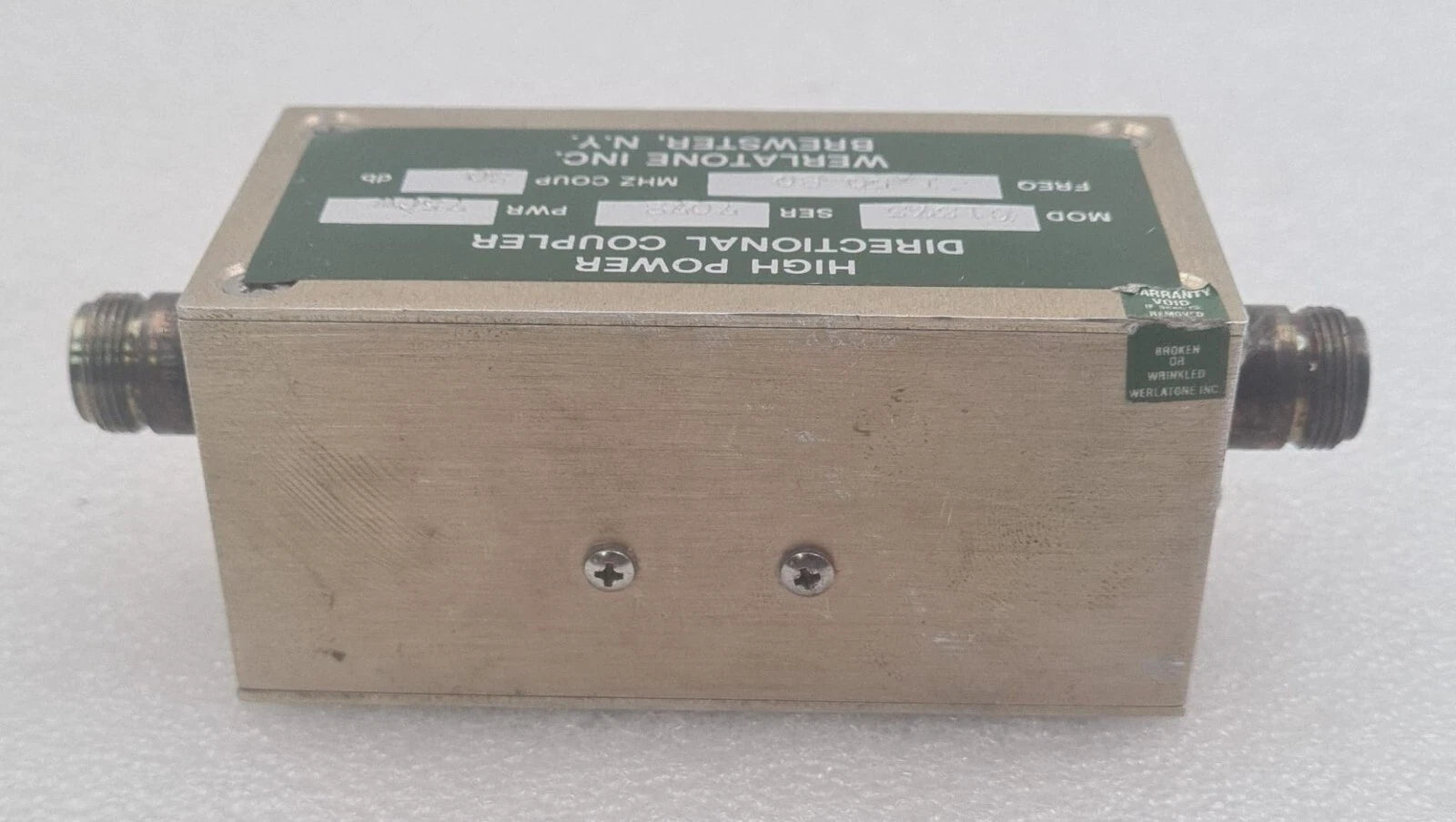 WERLATONE HIGH POWER DIRECTIONAL COUPLER C1373 750W FREQ 1.50-80 30db