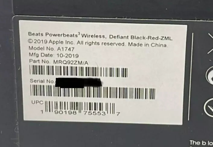 *NEW OEM* Apple Beats by Dr.Dre PowerBeats 3 Wireless Black-Red