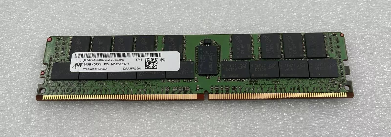 Micron 64GB 4DRX4 PC4-2400T MTA72ASS8G72LZ-2G3B2PG Server Memory RAM