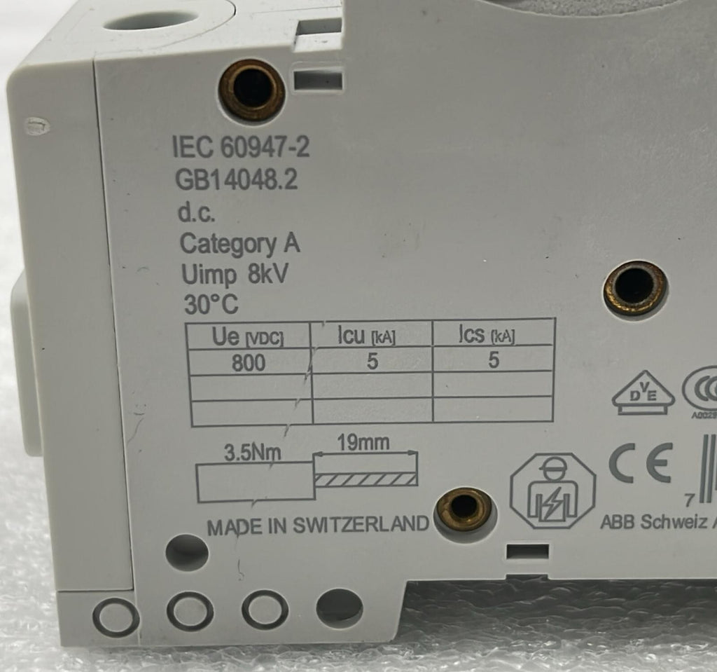 ABB S802PV-S80 High Performance MCB 2CCP842001R1809 800V