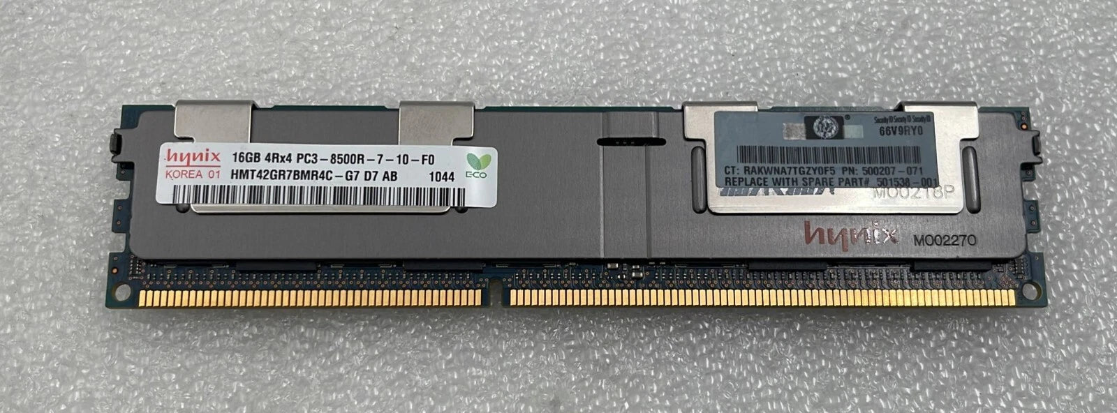 [LOT 8 PCS] SK HYNIX 16GB 4Rx4 PC3-8500R HMT42GR7BMR4C-G7 Server Memory RAM