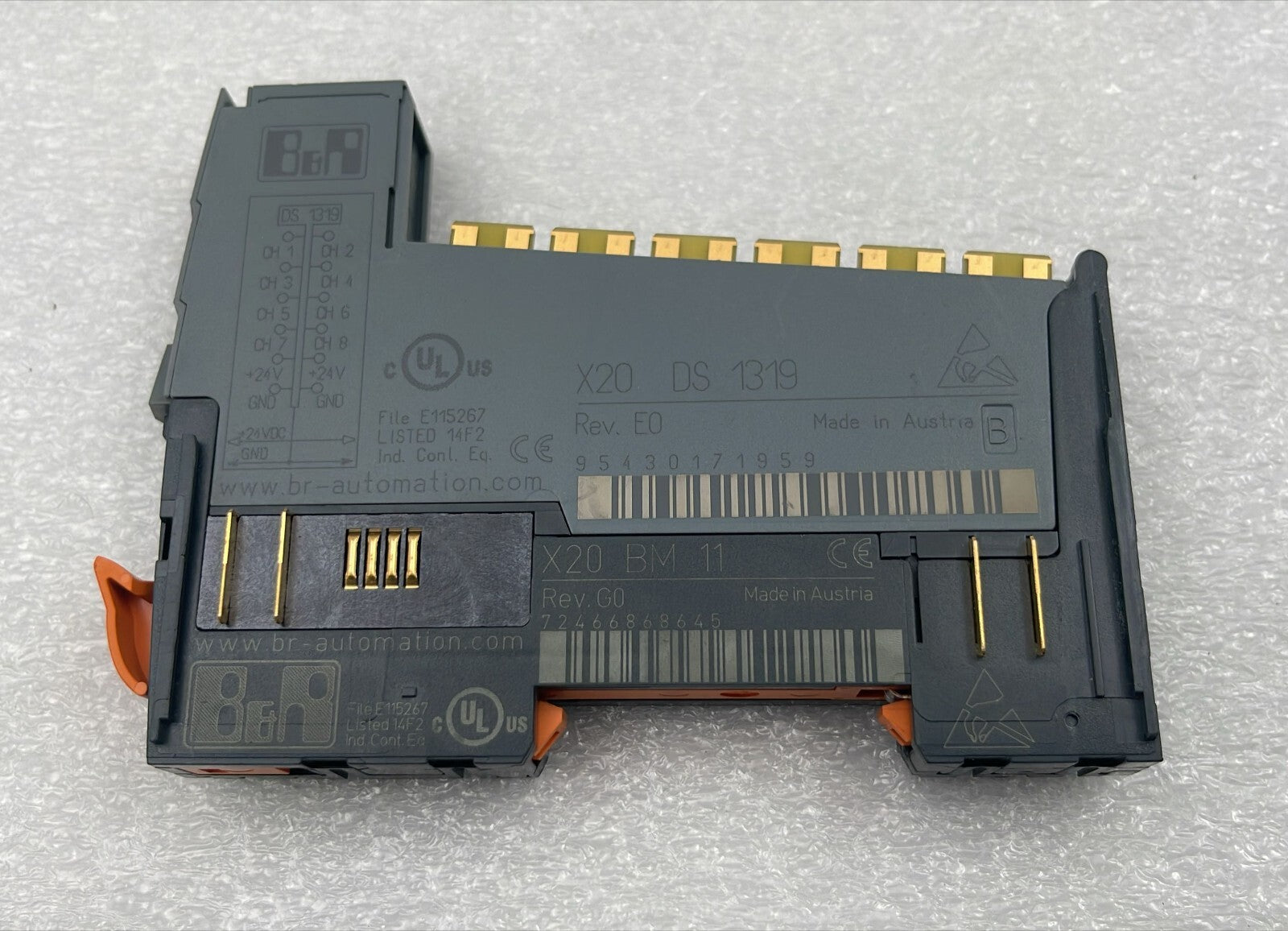 [LOT 2 PCS] B&R Automation X20 DS 1319 Digital Control Module W/ X20 BM 11