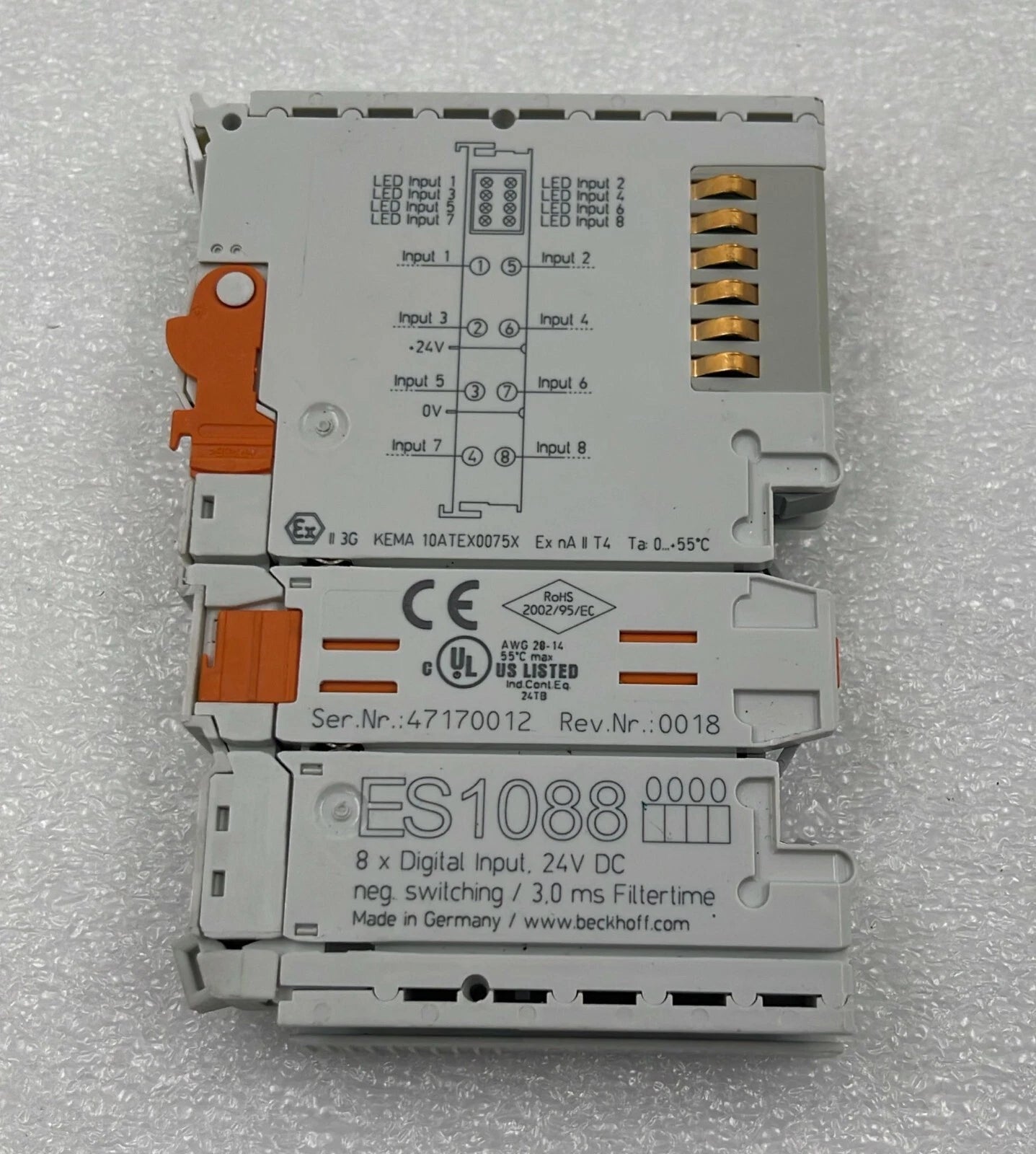 Beckhoff ES1088 EtherCAT Motor Feedback Interface Terminal Module