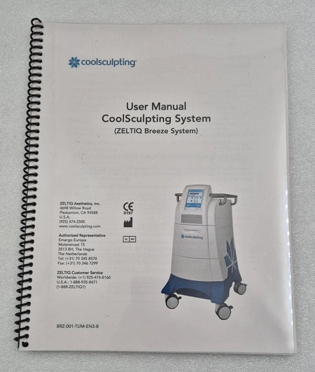 Zeltiq CoolSculpting Breeze System User Manual BRZ-001-TUM-EN3-B Hard Copy