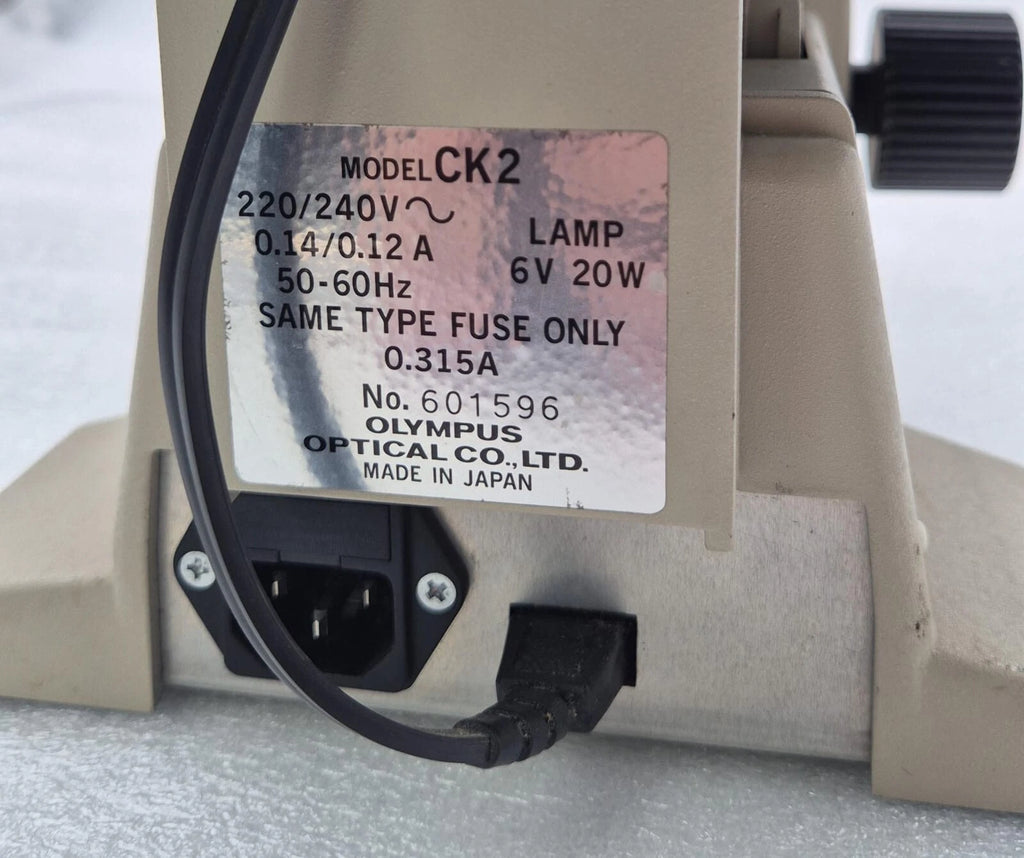 OLYMPUS CK2 Inverted Binocular Microscope 220/240V **AS-IS**