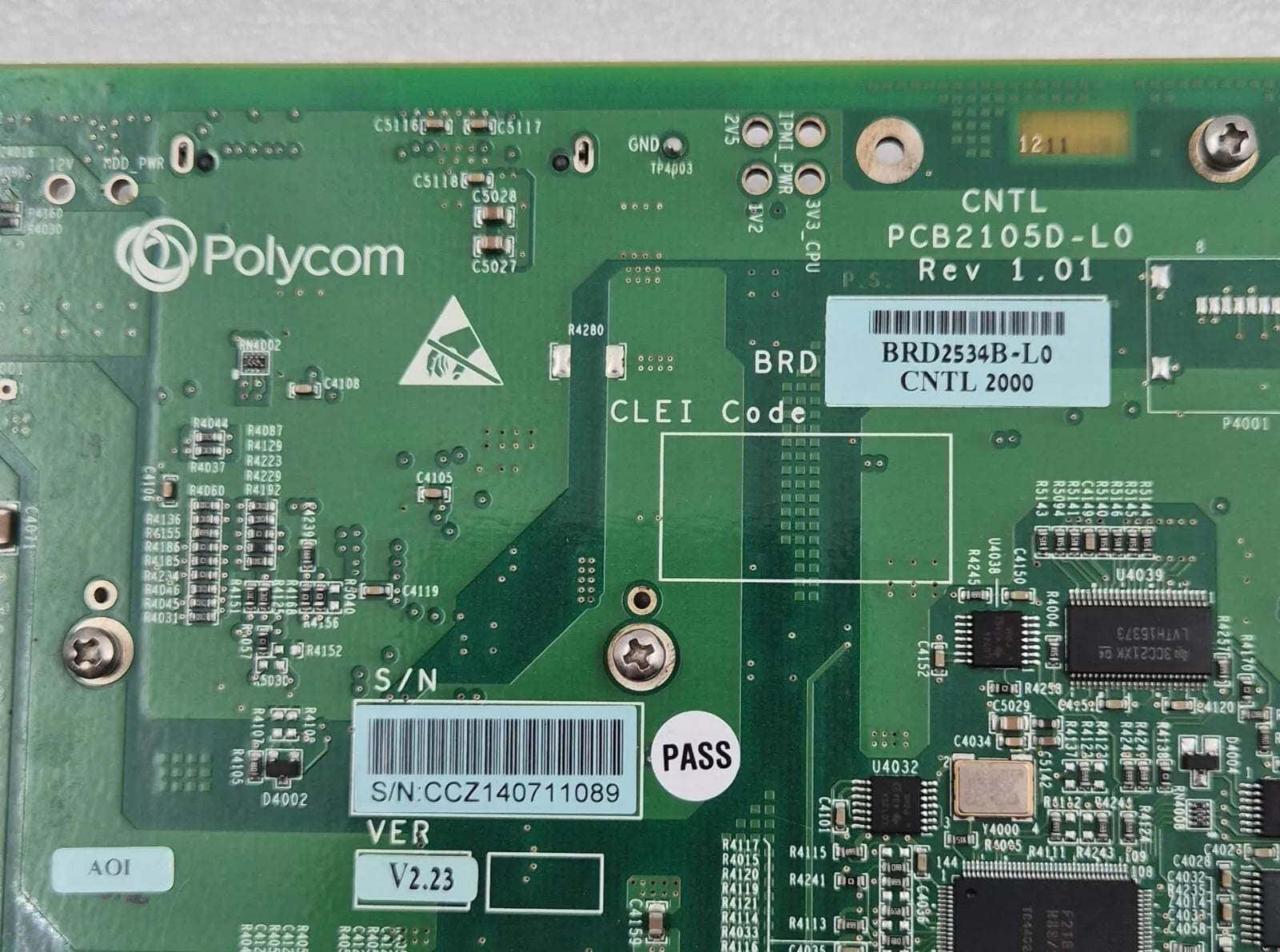POLYCOM CNTL 2000 PCB2105D-L0 BRD2534B-L0 PCB Board Drive W/ 8G Transcend