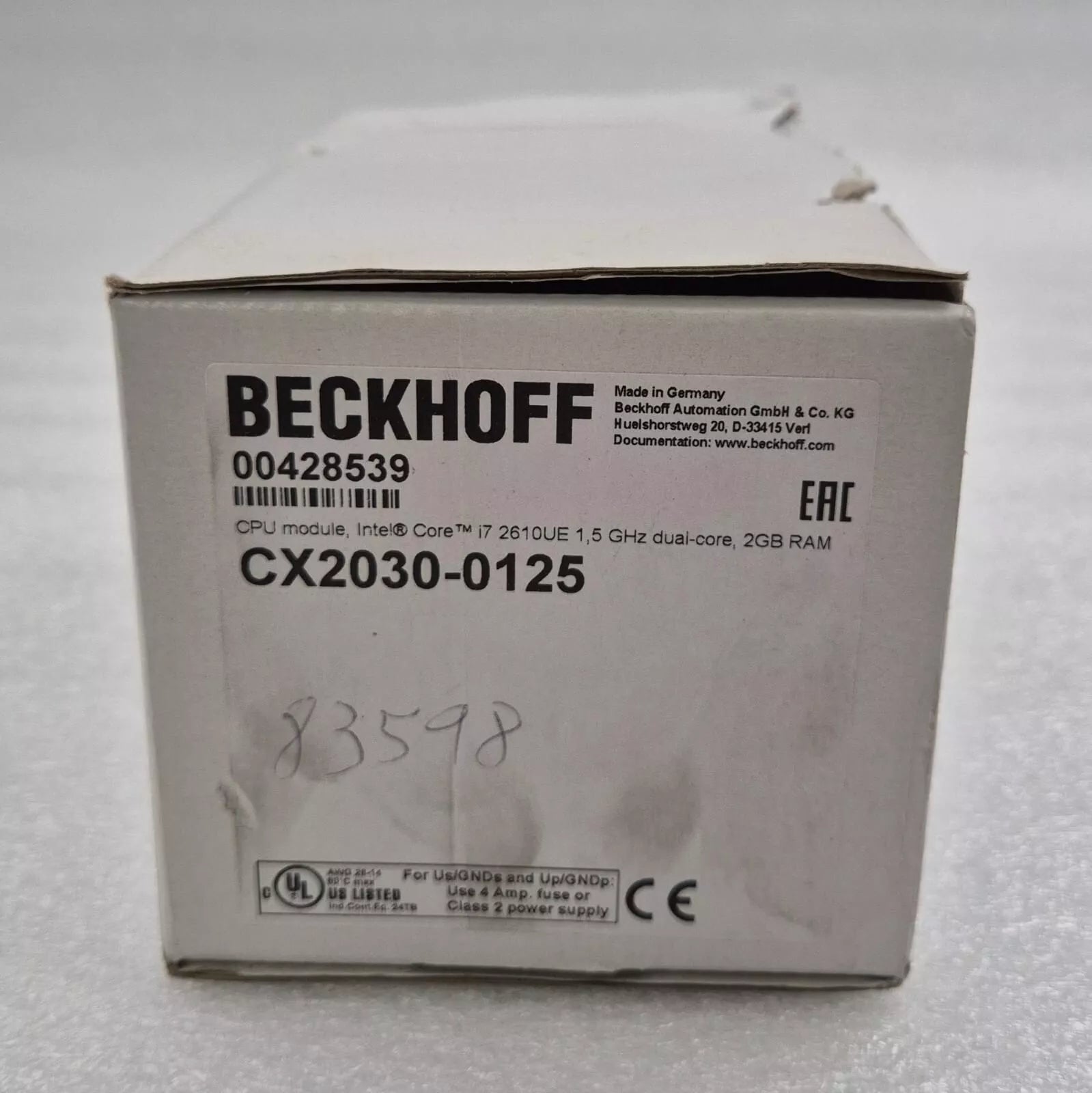 NEW- BECKHOFF CX2030-0125 CPU Module Embedded PC Windows PLC controller