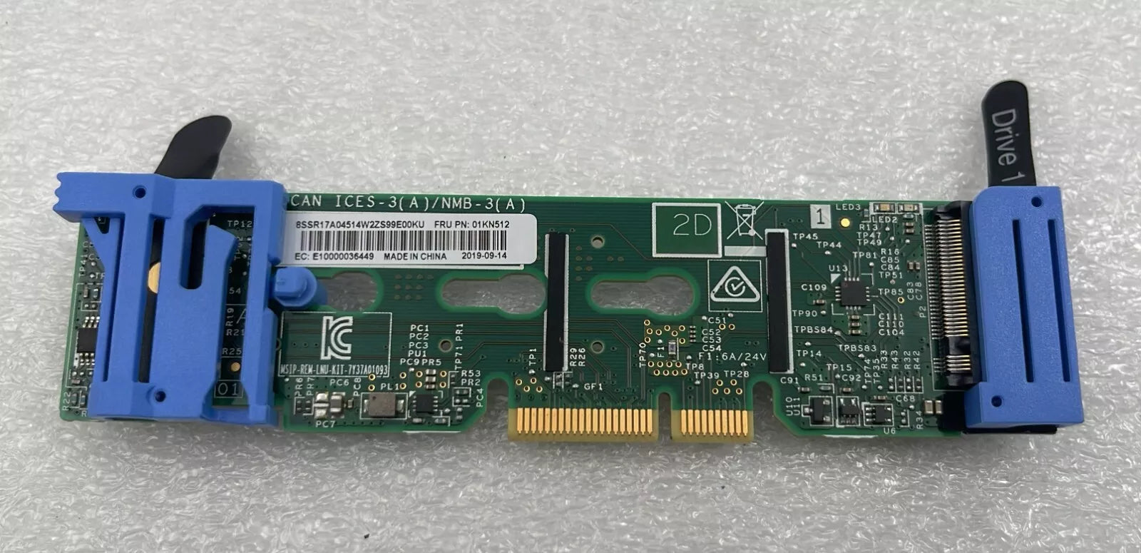 Lenovo ThinkSystem Dual M.2 Module W/ 2x SATA 240GB SSD MTFDDAV240TCB 01KR464