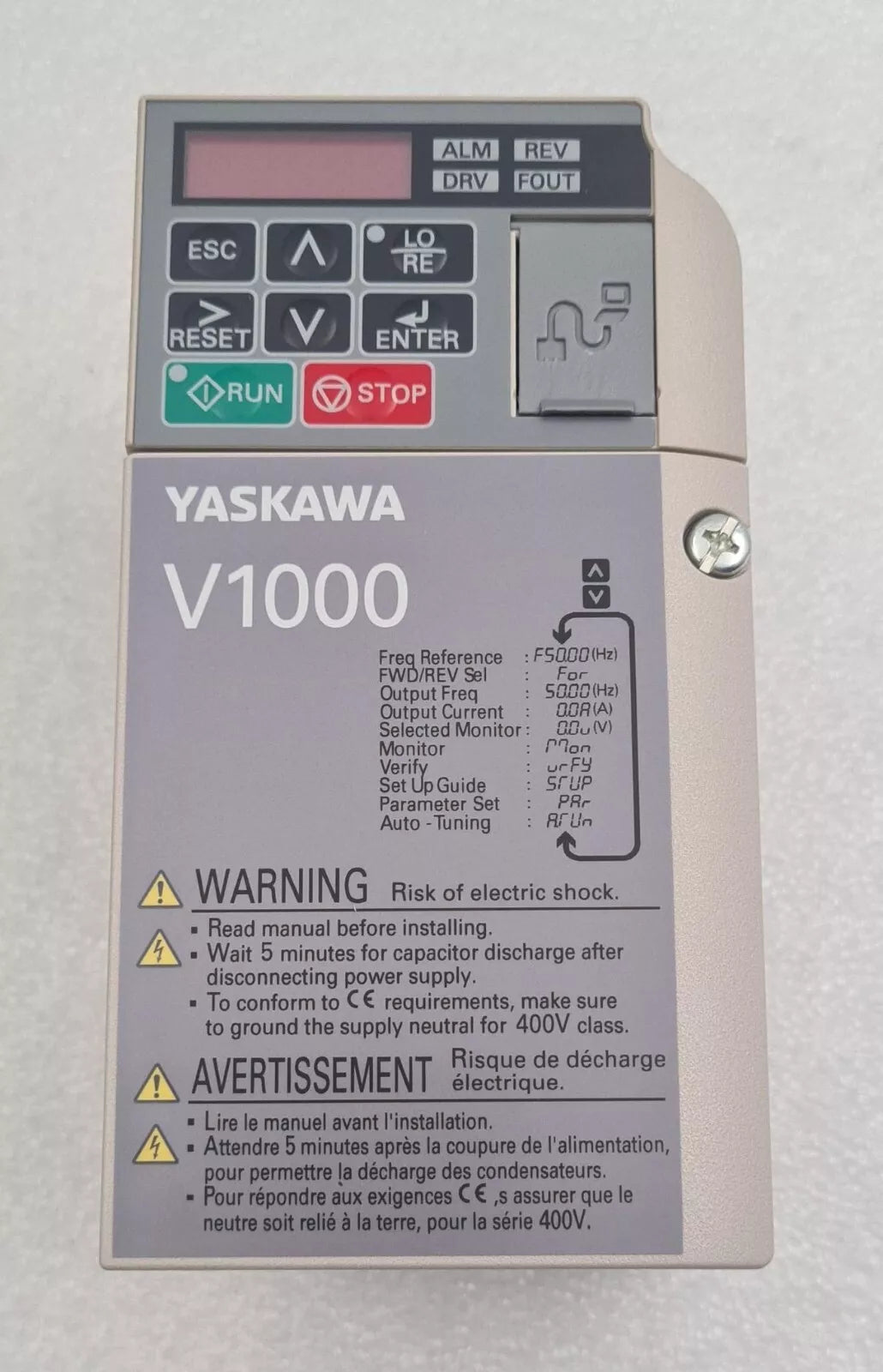NEW - YASKAWA V1000 Frequency Inverter CIMR-VCBA0002BAA / VZAB0P2BAA 0.37/0.25kW