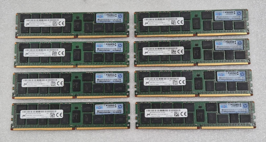 [LOT 8] Micron 16GB 2Rx4 PC4-2133P MTA36ASF2G72PZ-2G1A2II Memory RAM 752369-081