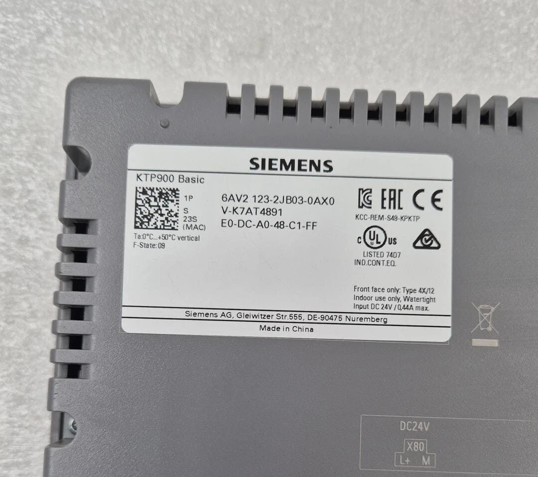 SIEMENS SIMATIC HMI TOUCH 6AV2 123-2JB03-0AX0 KTP900 Basic Operator Interface