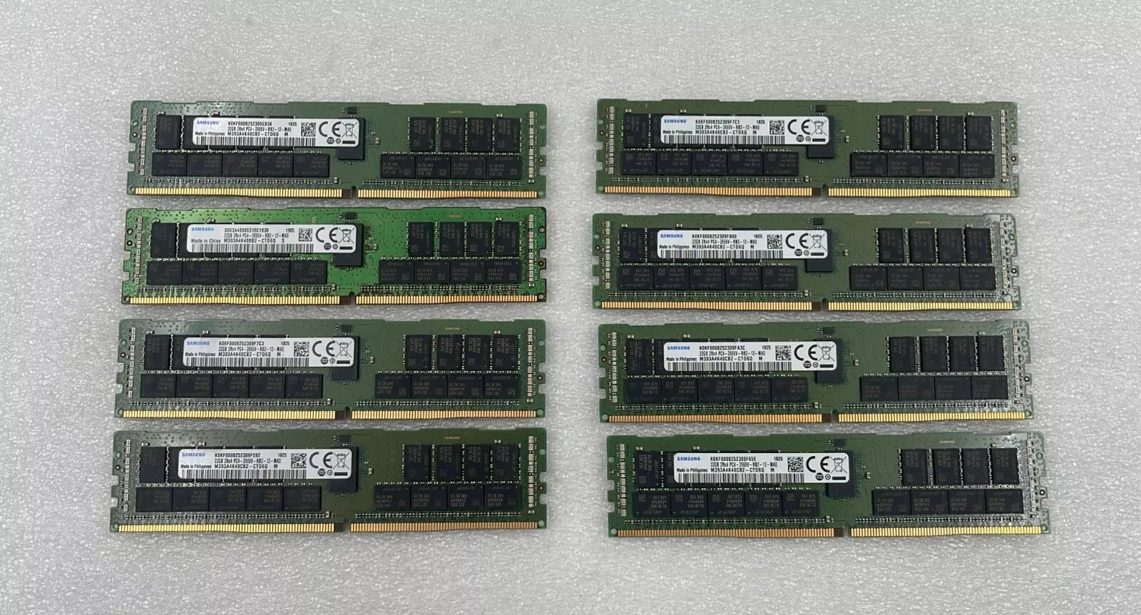 [LOT 8] Samsung 32GB 2Rx4 PC4-2666V M393A4K40CB2-CTD6Q DDR4 Memory Server RAM