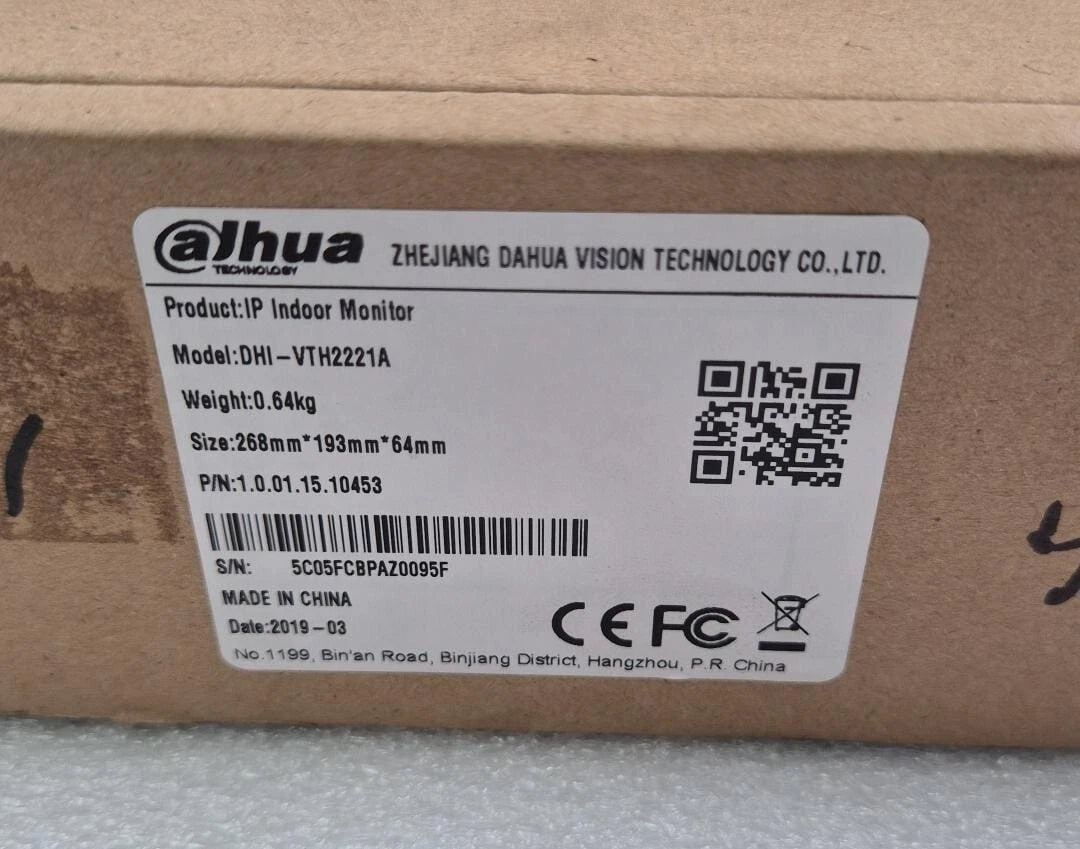 Dahua IP Indoor Monitor DHI-VTH2221A 7" TFT Network Video Intercom Phone System