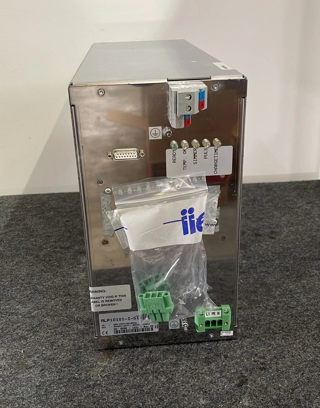 iie laser equipment pump controller rear terminal interface