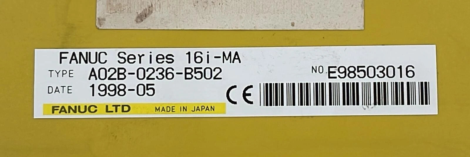 GE Fanuc 16i-M Display Unit A02B-0236-B502 CNC Operator Panel Screen **AS IS