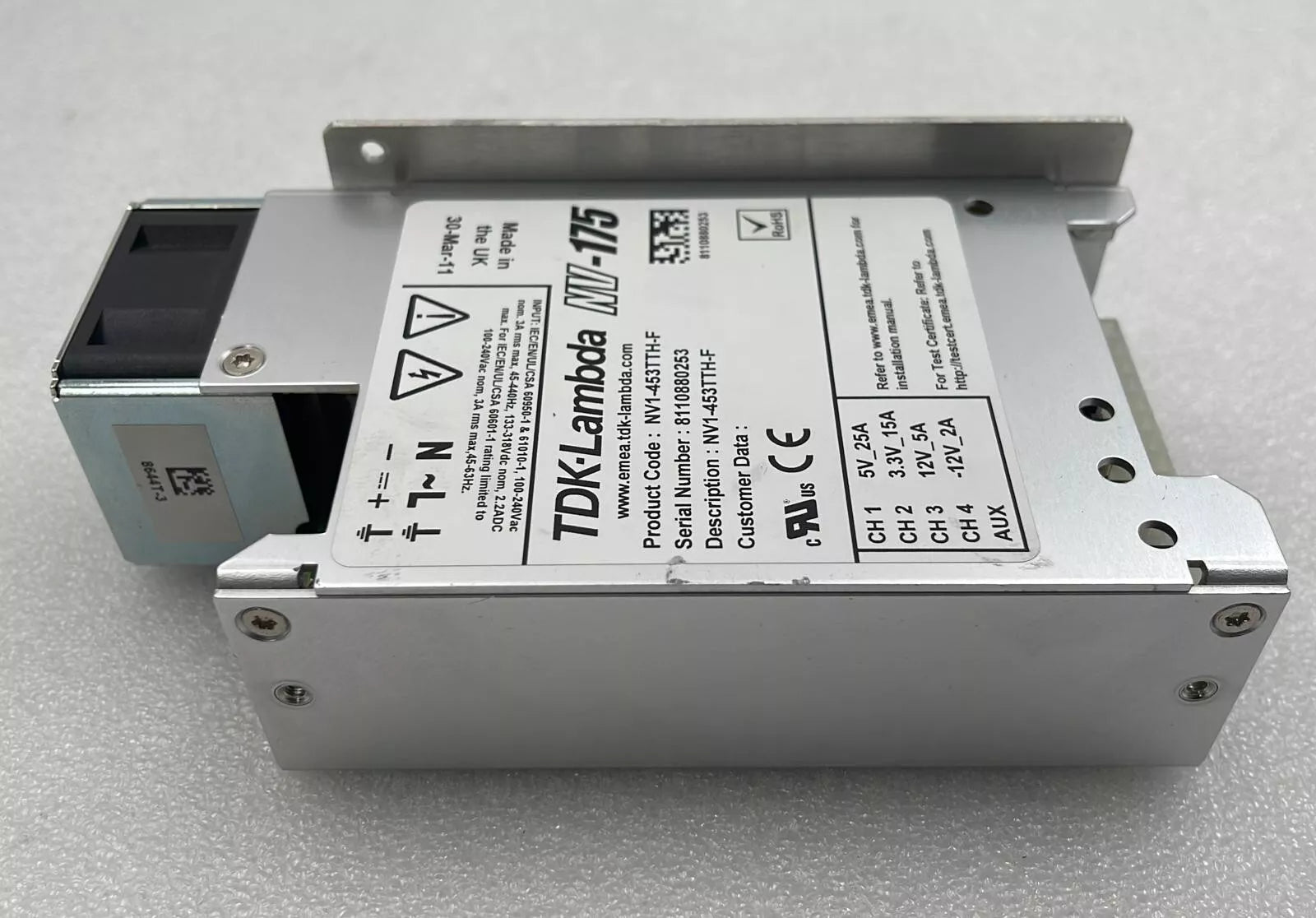 TDK lambda NV-175 Power Supply NV1-453TTH-F