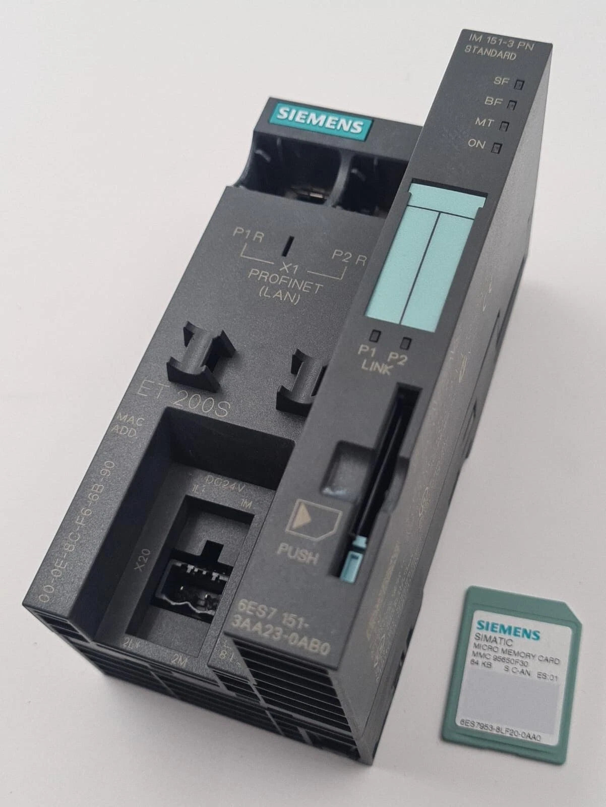 SIEMENS SIMATIC S7 6ES7 151-3AA23-0AB0 INTERFACE MODULE ET 200S IM151-3 W/ MMC