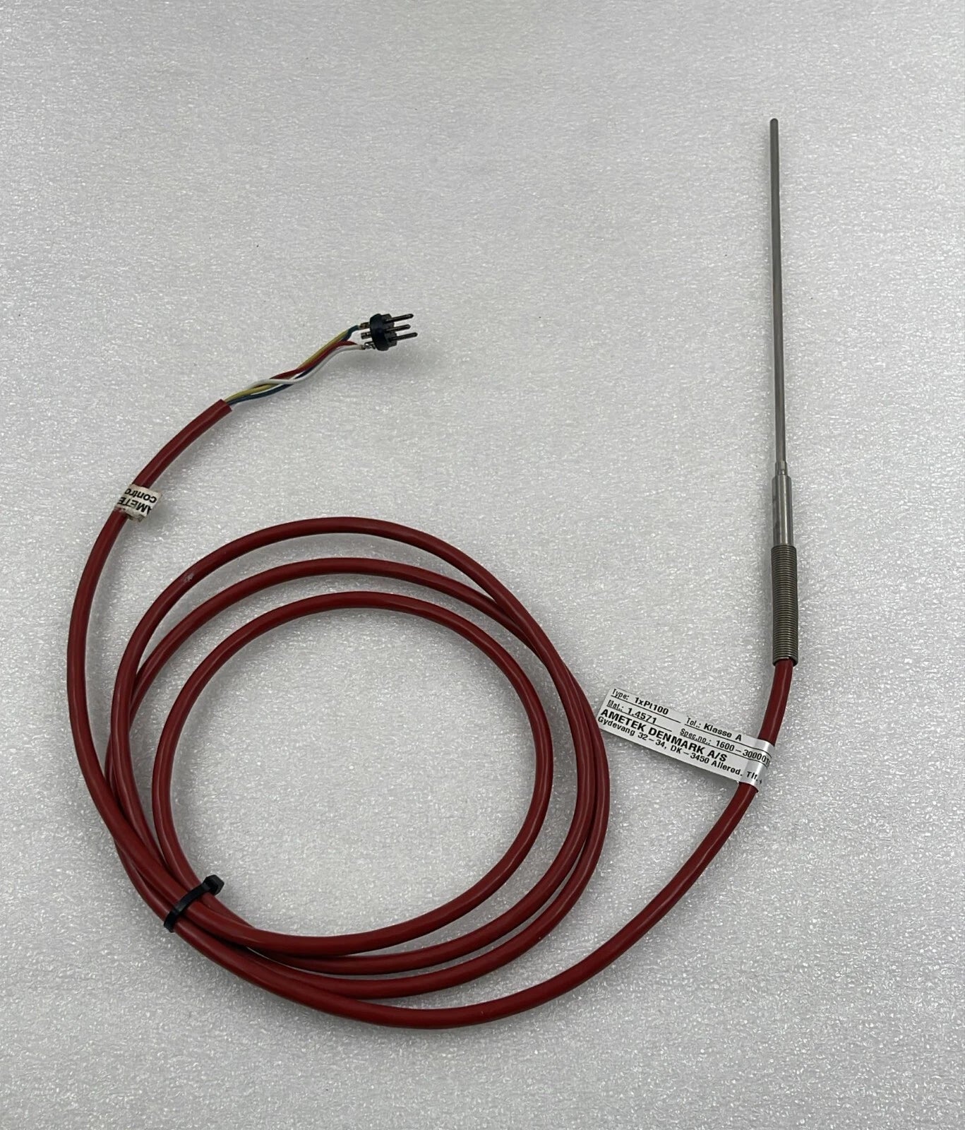 Ametek 1xpt100 temperature sensor shaft 599640 453155