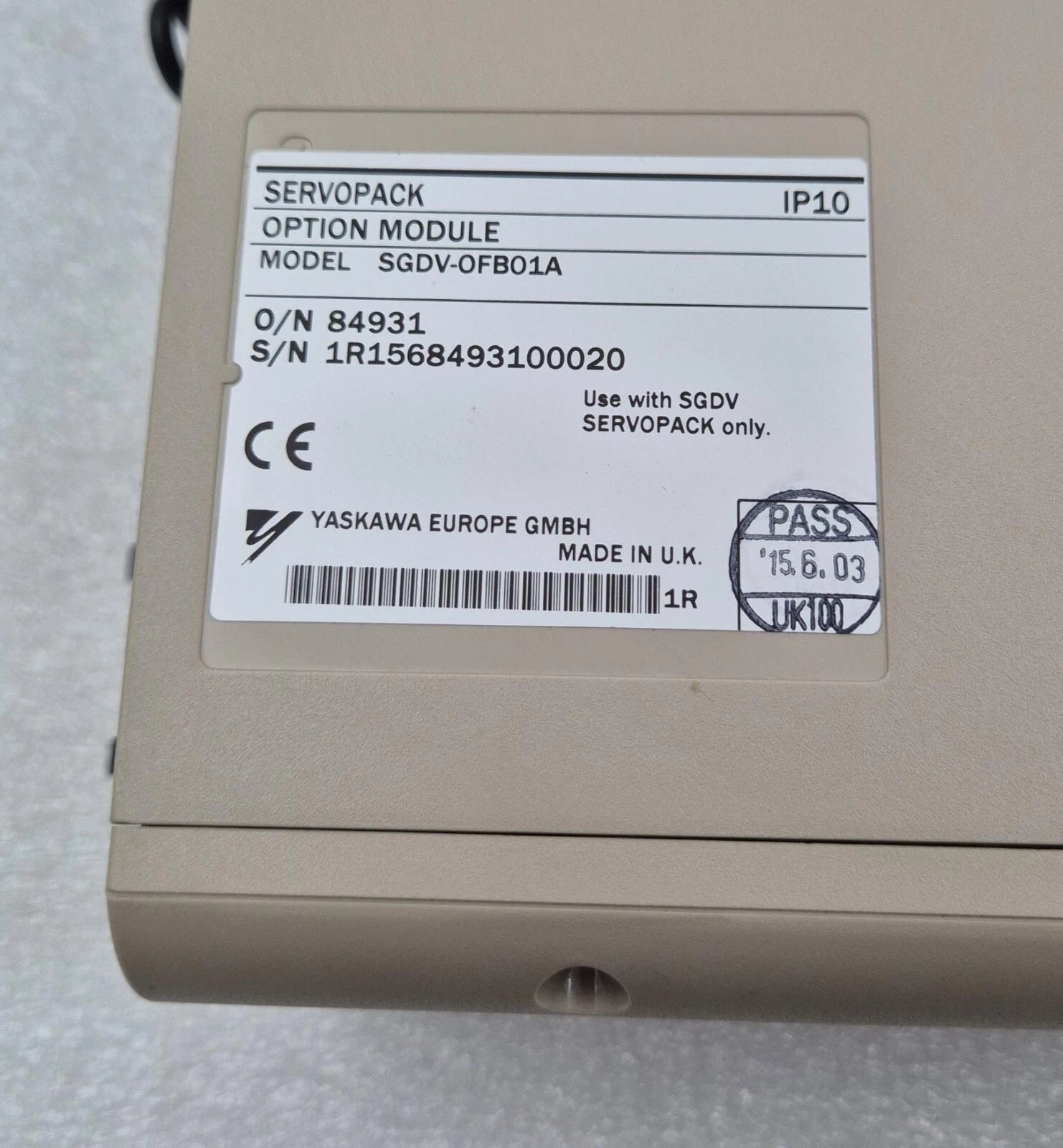 YASKAWA SERVOPACK SGD7S-120DA0B 000F64 Sigma-7 400V 3PH 3kW Amplifier AC Drive