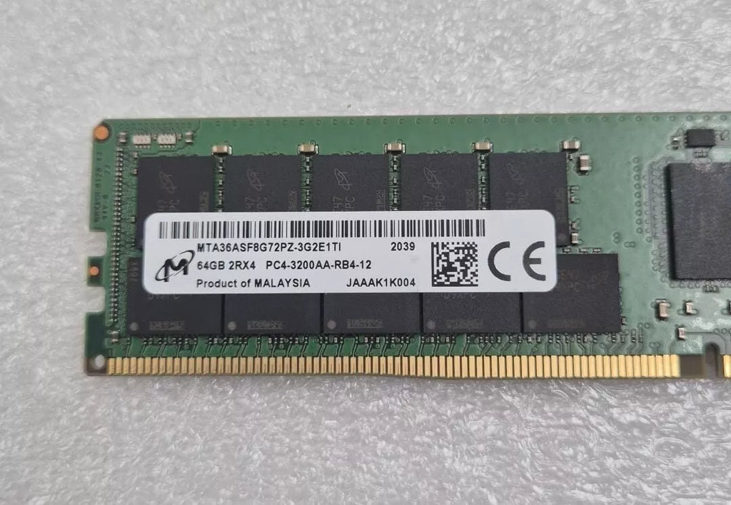 Micron MTA36ASF8G72PZ-3G2E1TI 64GB 2RX4 RDIMM PC4-3200AA Server Memory RAM