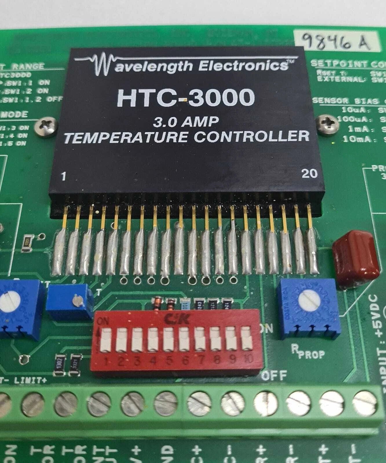 WAVELENGTH HTC EVALUATION Board 45-1100330 W/ Temperature Controller HTC-3000