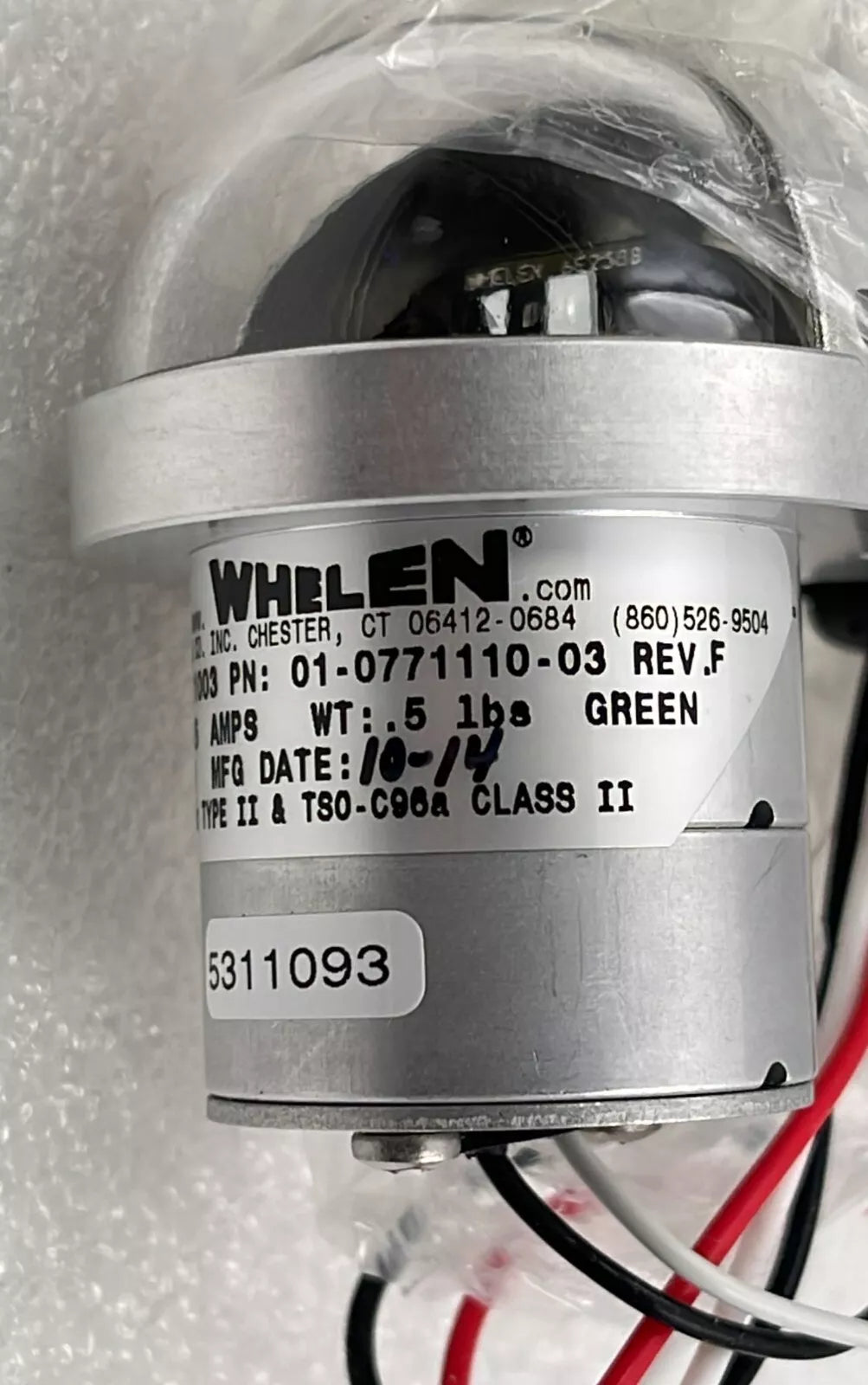 WHELEN 7111003 01-0771110-03 CESSNA LIGHT WING TIP POSITION STROBE