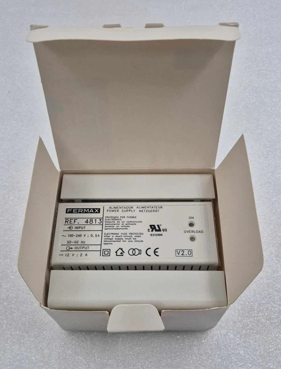 NEW - FERMAX 4813 Power Supply Alimentador Intercom 100-240VAC 12VDC