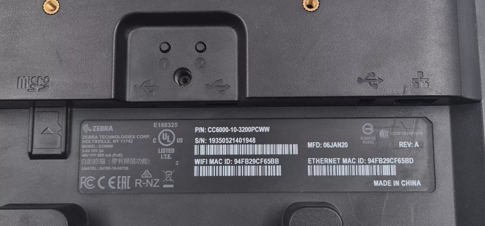 ZEBRA CC6000 Customer Concierge ethernet USB Price Checker Landscape Kiosk PARTS