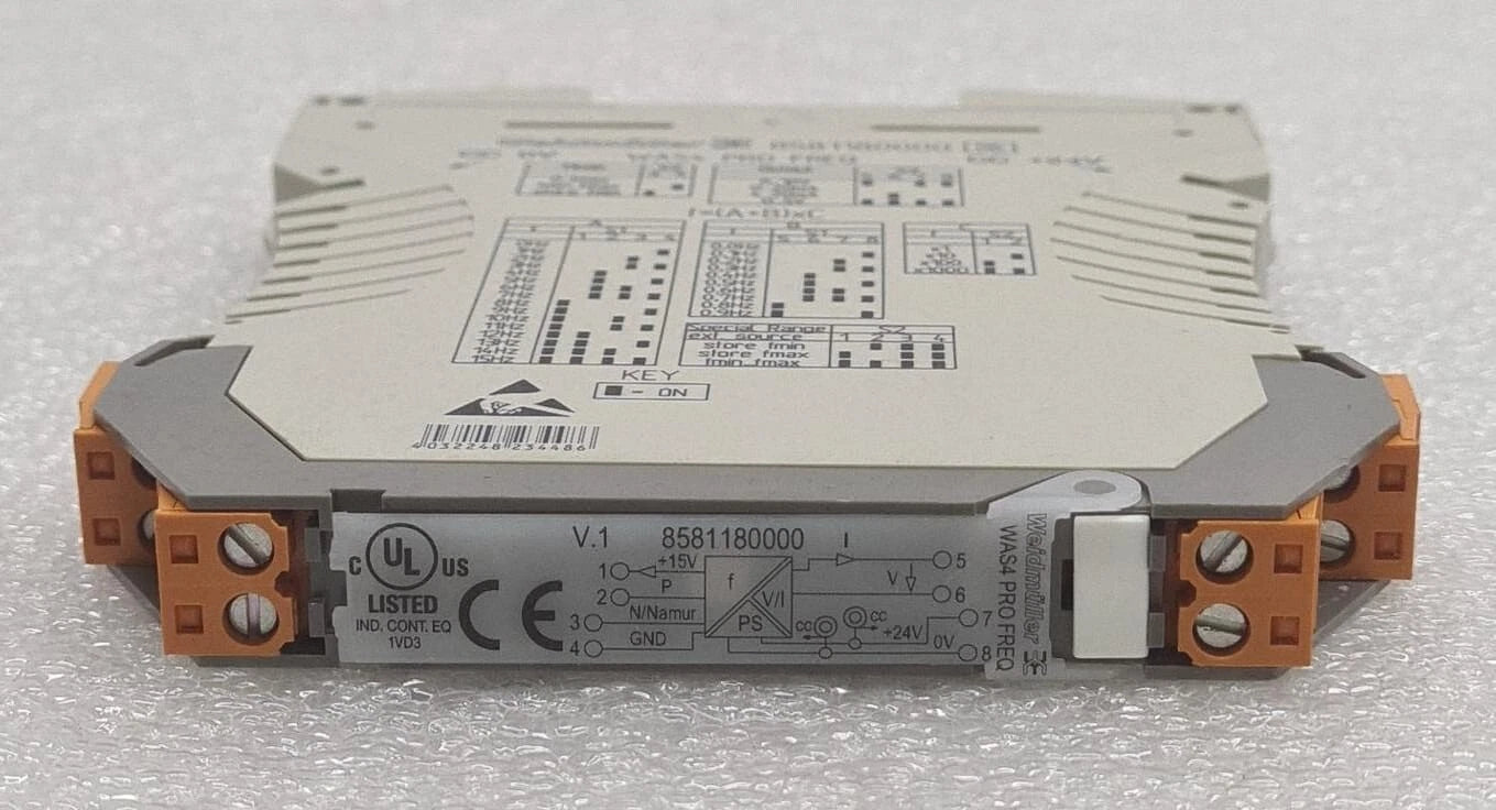 Weidmuller 8581180000 WAS4 PRO FREQ signal isolator front view
