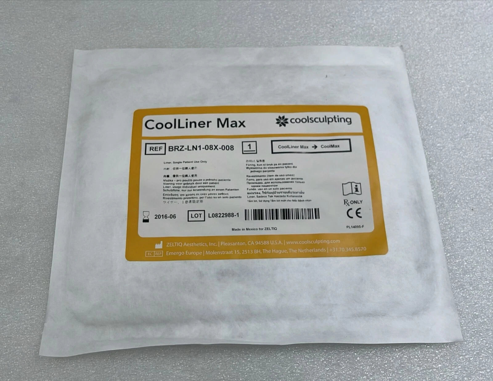 [LOT 9 PCS] Zeltiq Aesthetics CoolSculpting CoolLiner Max BRZ-LN1-08X-008