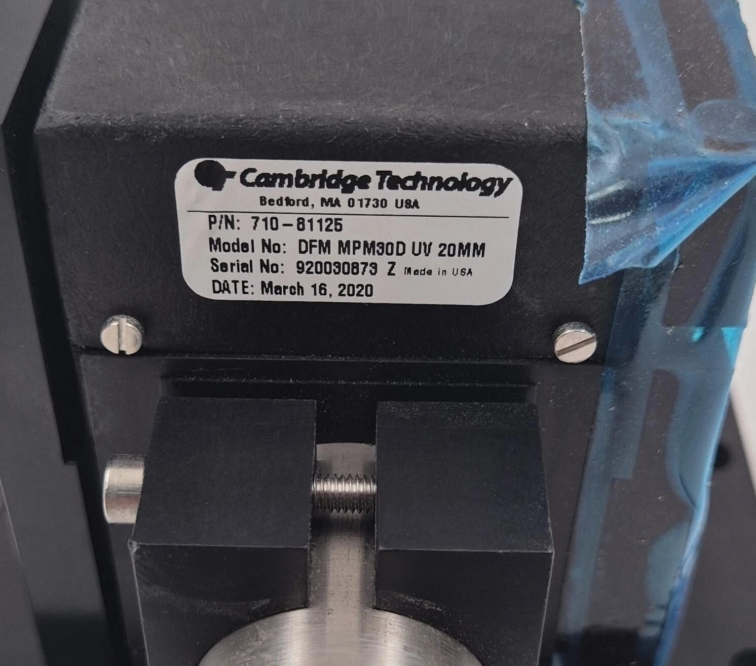 NEW- Cambridge DFM MPM30D UV 20MM 710-81125 W/ 710-81350 Laser Scan Head ASSY