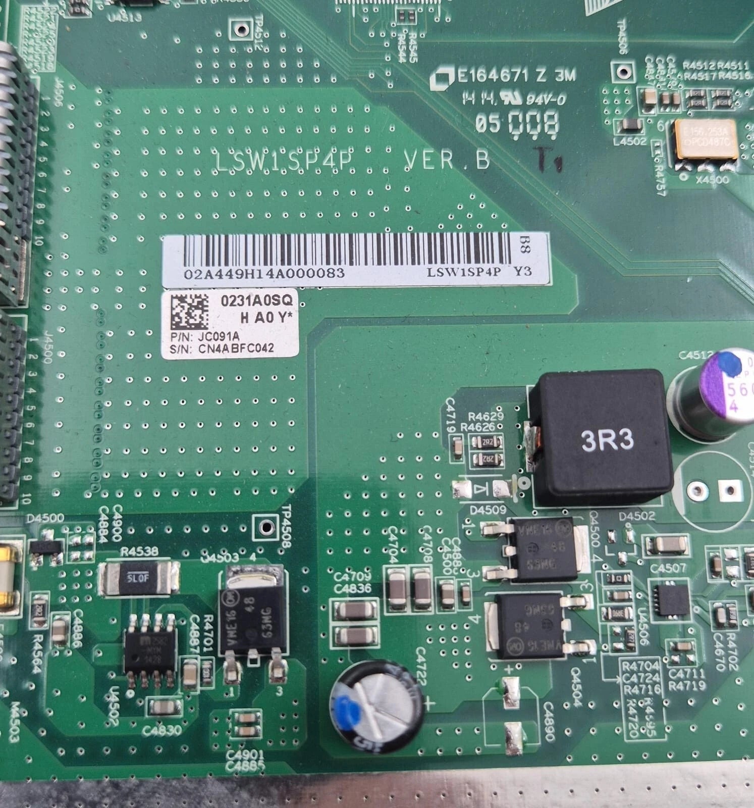 HP LSW1SP4P LSW1SP4P0 JC091A 4-port 10GbE SFP+ Switch Expansion Board