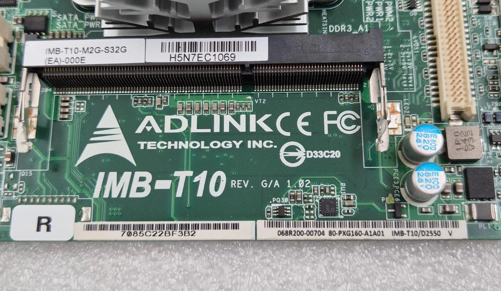 ADLINK IMB-T10/D2550 V MOTHERBOARD 80-PXG160-A1A01 IMB-T10-M2G-S32G STRATASYS