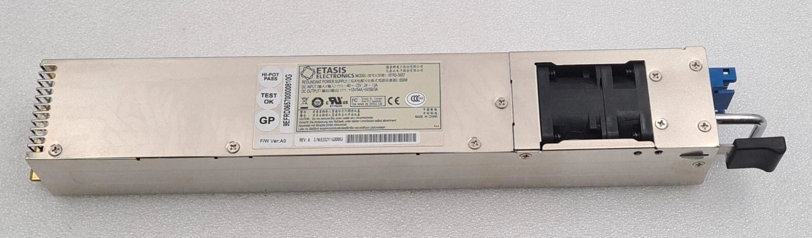 ETASIS ELECTRONICS EFRD-S657 650W Redundant Power Supply PSU