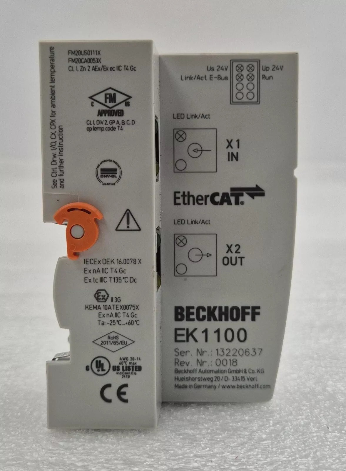 [LOT 2 PCS] Beckhoff EK1100 EtherCAT Coupler Interface Terminal Module