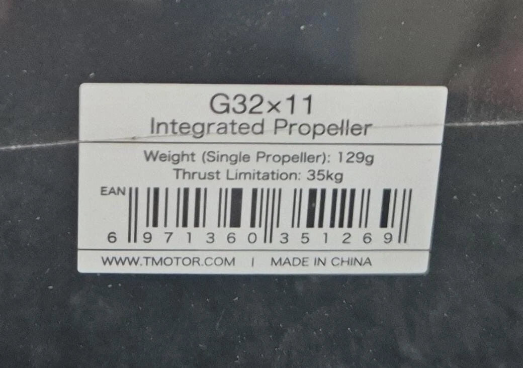 T-MOTOR CF Prop Carbon Fiber Integrated Propeller G32x11 32" x 11" 32x11 **NEW**