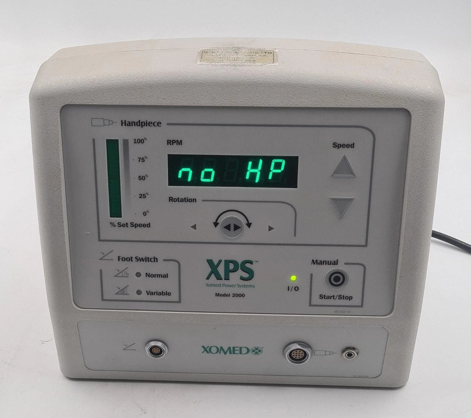 XOMED XPS MicroResector Console Model 2000 Ref 18-96100